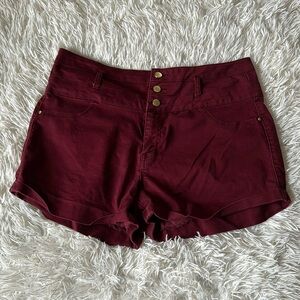 High rise stretch shorts